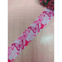 Репсовая лента с рисунком 2,5 см, цена за 1 м